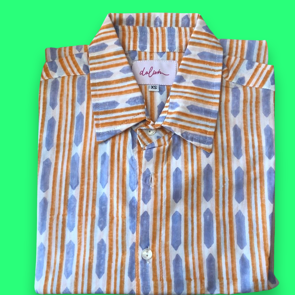 Sky Blue and Orange UNISEX Shirt