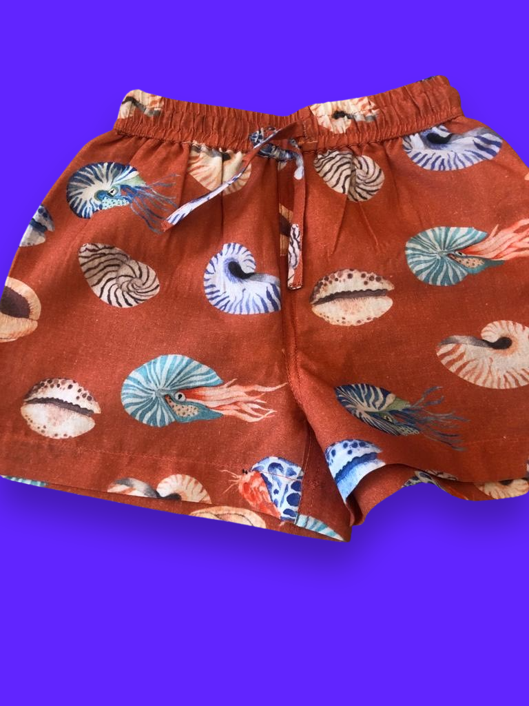 Shell Print Boy Swimwear