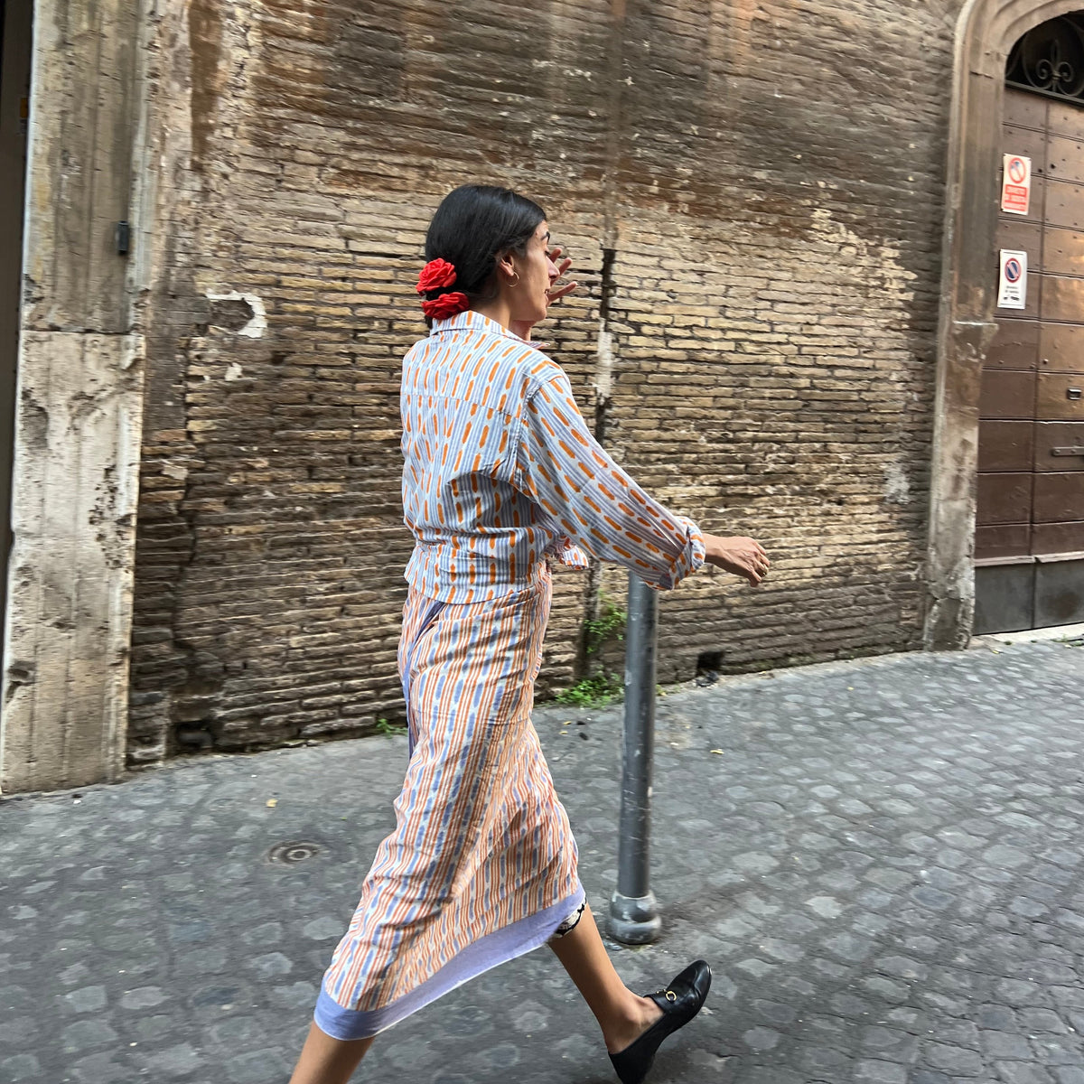 Orange and Sky Blue UNISEX Shirt