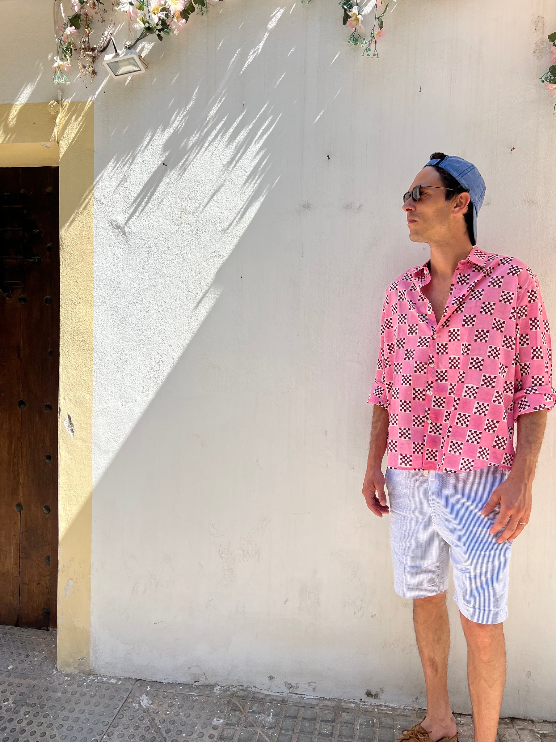 Hot Pink Check UNISEX Shirt