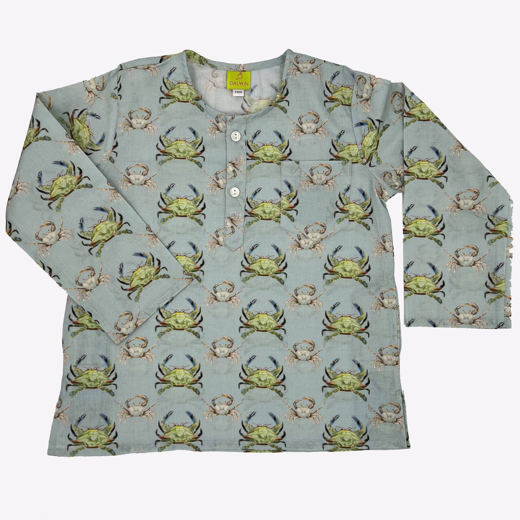 Kids Crab-Print Kaftan