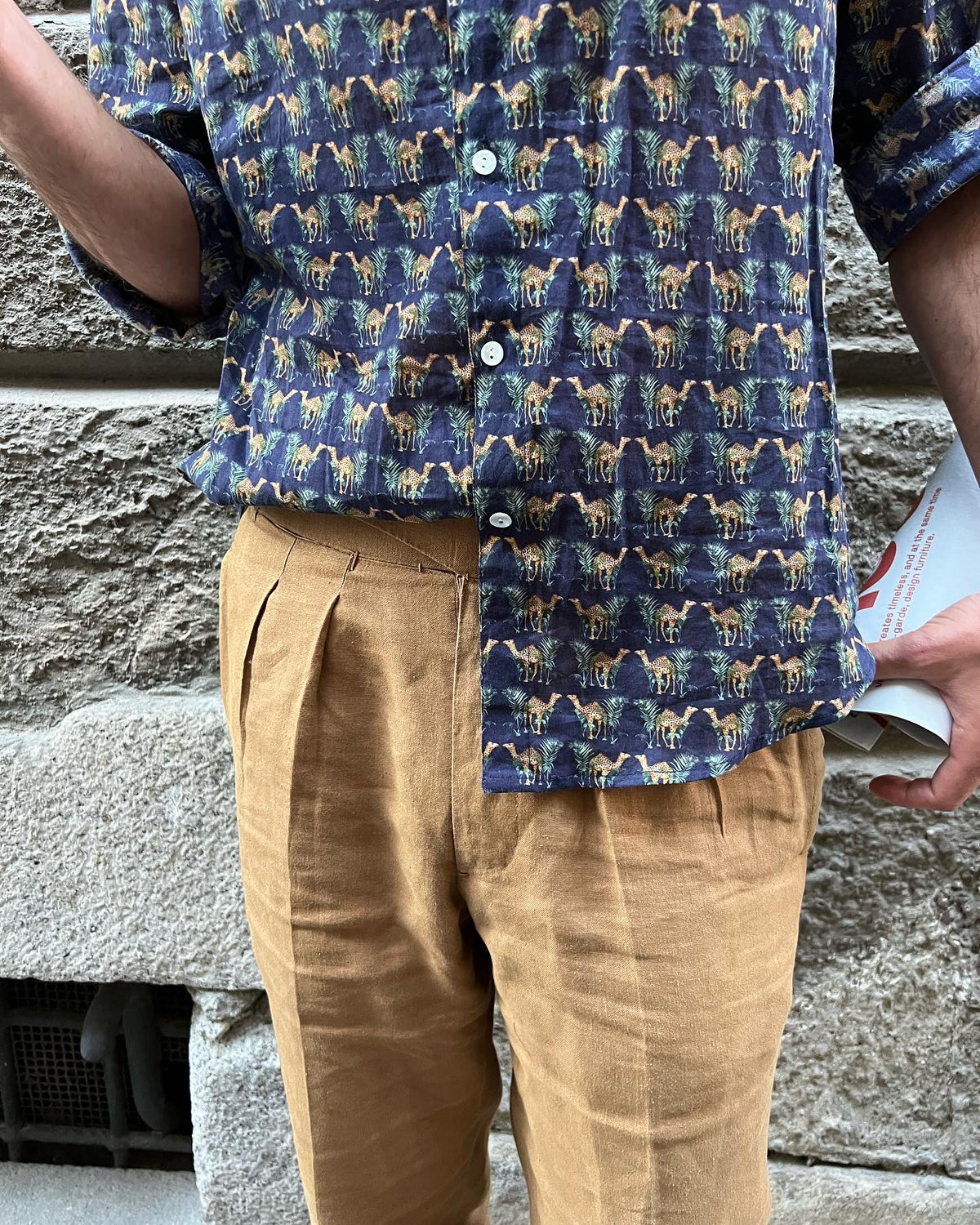 Mens Camel Print Shirt