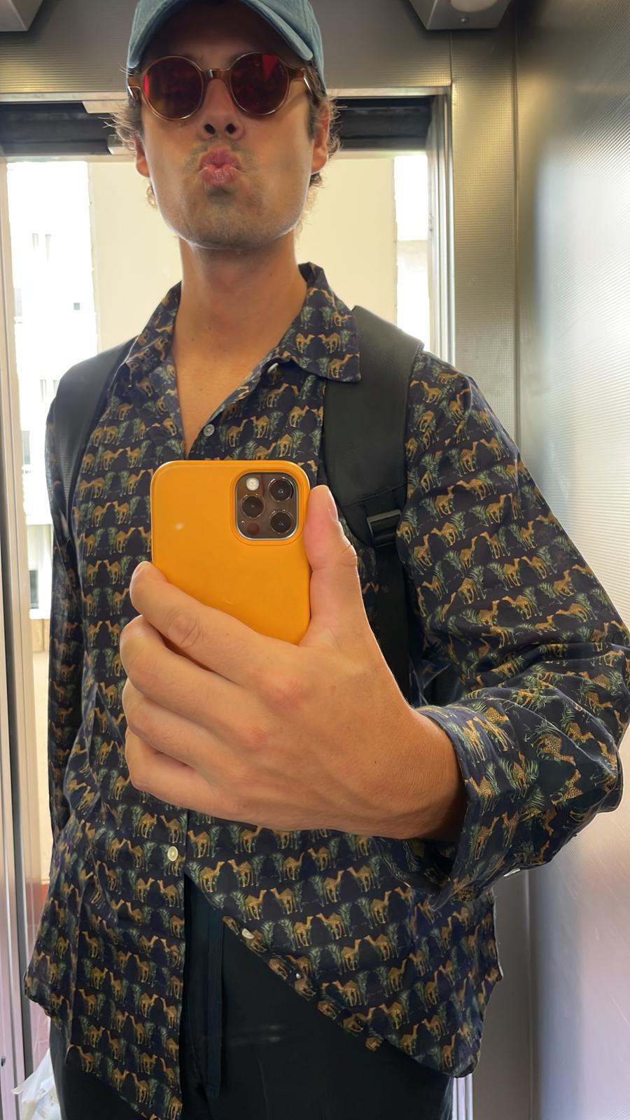 Mens Camel Print Shirt