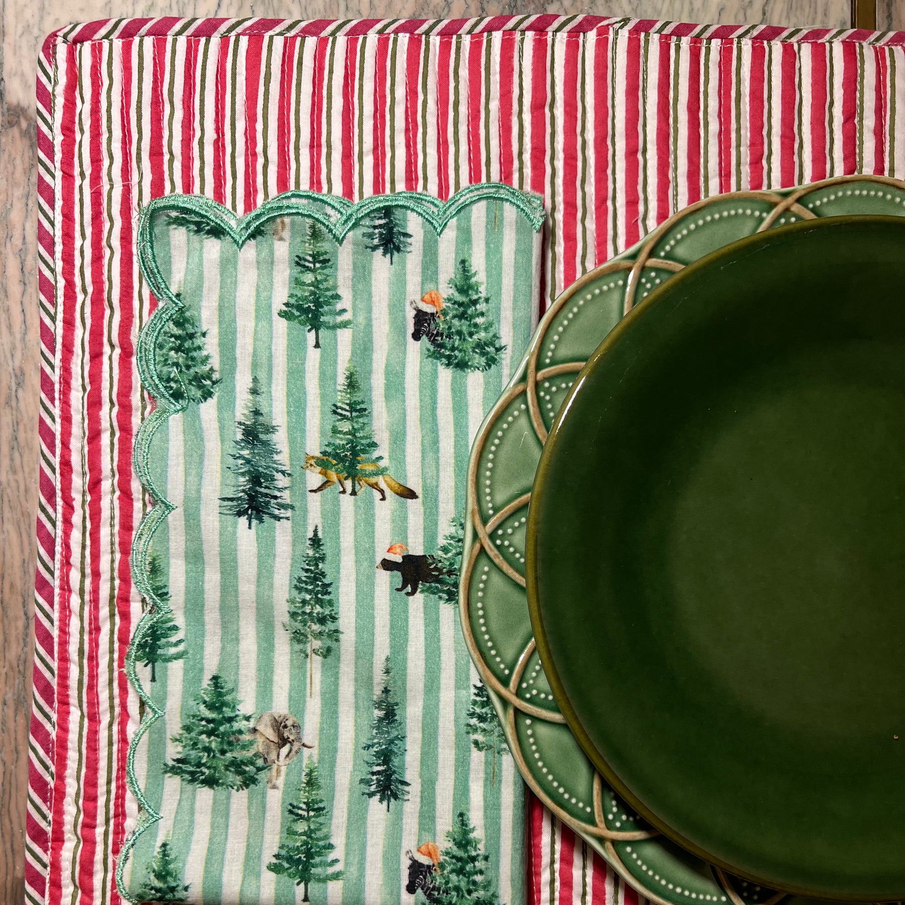 Double-face quilted placemat