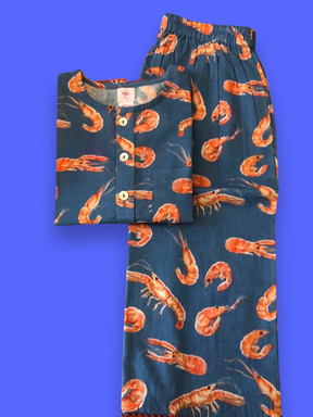 Shrimp Print Kid Trousers