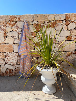 Summer Orange and Sky Blue Sarong