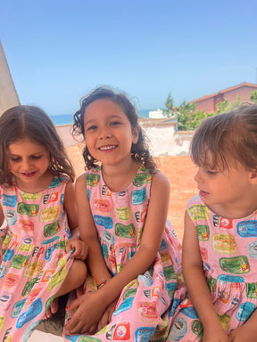Tin Print Girl Summer Dress