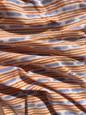 Summer Orange and Sky Blue Sarong
