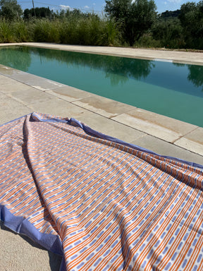 Summer Orange and Sky Blue Sarong