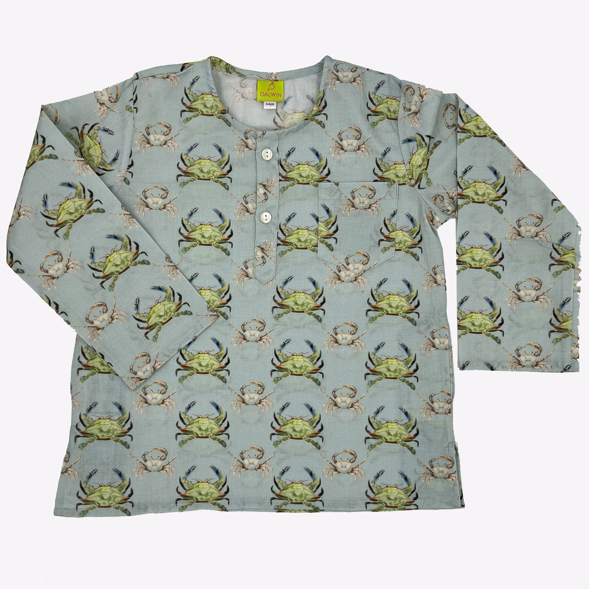 Kids Crab-Print Kaftan