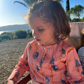 Kids Monkey-Print Kaftan